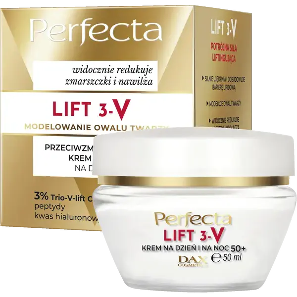 Крем-лифтинг для лица против морщин 50+ для дня и ночи, 50 мл Perfecta Lift 3-v
Крем-лифтинг для лица против морщин 50+ для дня и ночи, 50 мл Perfecta Lift 3-v