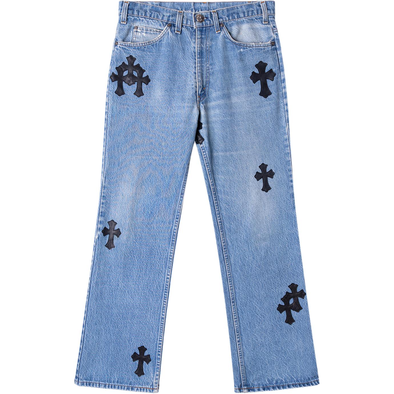 Chrome Hearts Джинсы унисекс, синие, прямого кроя
Chrome Hearts Джинсы унисекс, синие, прямого кроя