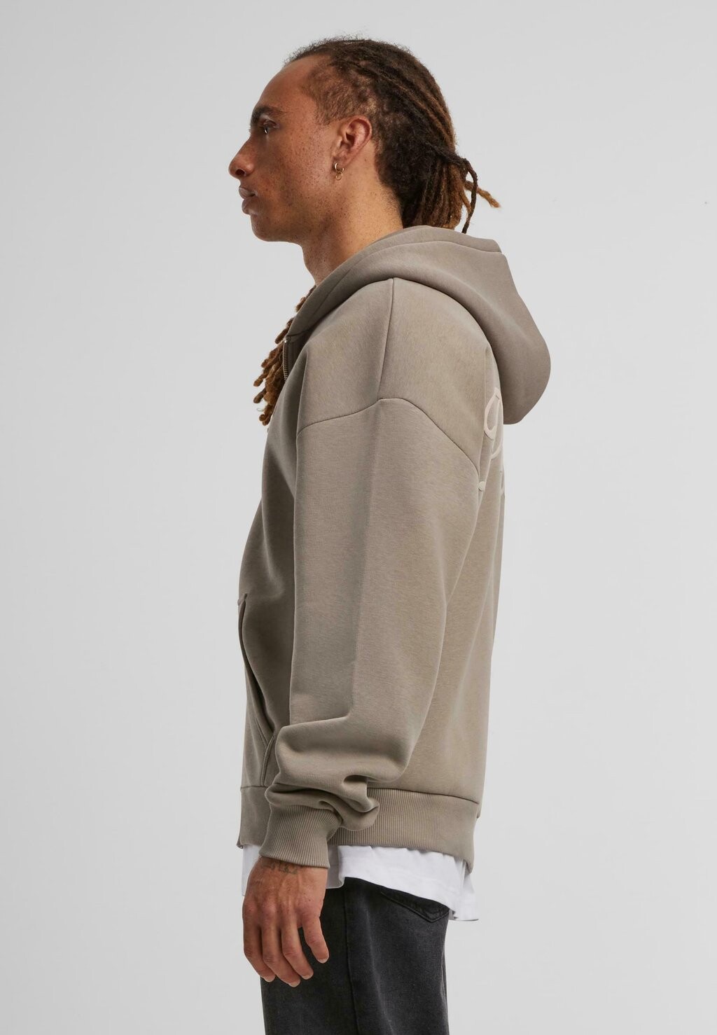 Толстовка на молнии PROHIBITED, бежевый 
Толстовка на молнии PROHIBITED, бежевый