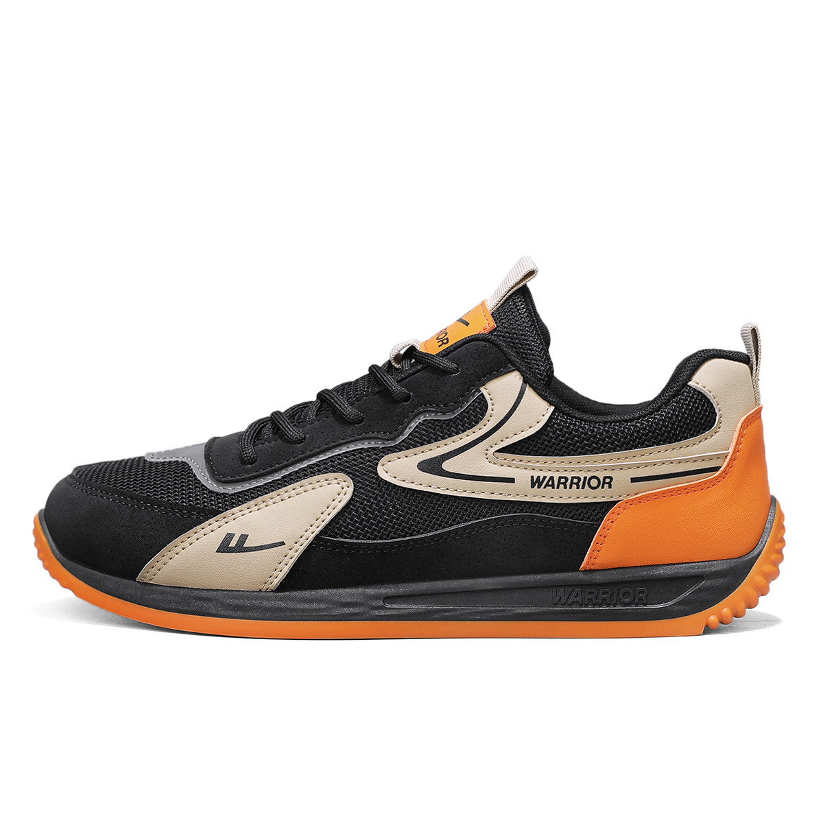 Скользоустойчивые, износостойкие, легкие, дышащие мужские скейтерские кеды низкие Warrior черный хаки оранжевый
Скользоустойчивые, износостойкие, легкие, дышащие мужские скейтерские кеды низкие Warrior черный хаки оранжевый