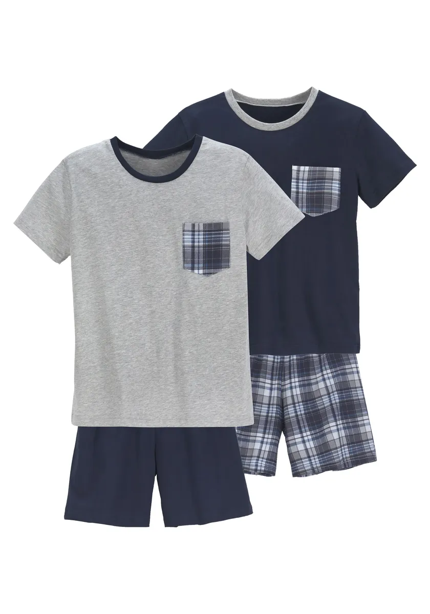 Пижамы le jogger (4 шт., 2 шт.), брюки 1 однотонный и 1 клетчатый, синий
Пижамы le jogger (4 шт., 2 шт.), брюки 1 однотонный и 1 клетчатый, синий