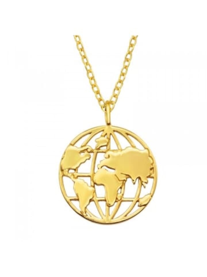 Alexander York Колье с подвеской в виде карты мира из золота, изготовленное из серебра 925 пробы, в золотой оправе из двух частей
Alexander York Колье с подвеской в виде карты мира из золота, изготовленное из серебра 925 пробы, в золотой оправе из двух частей