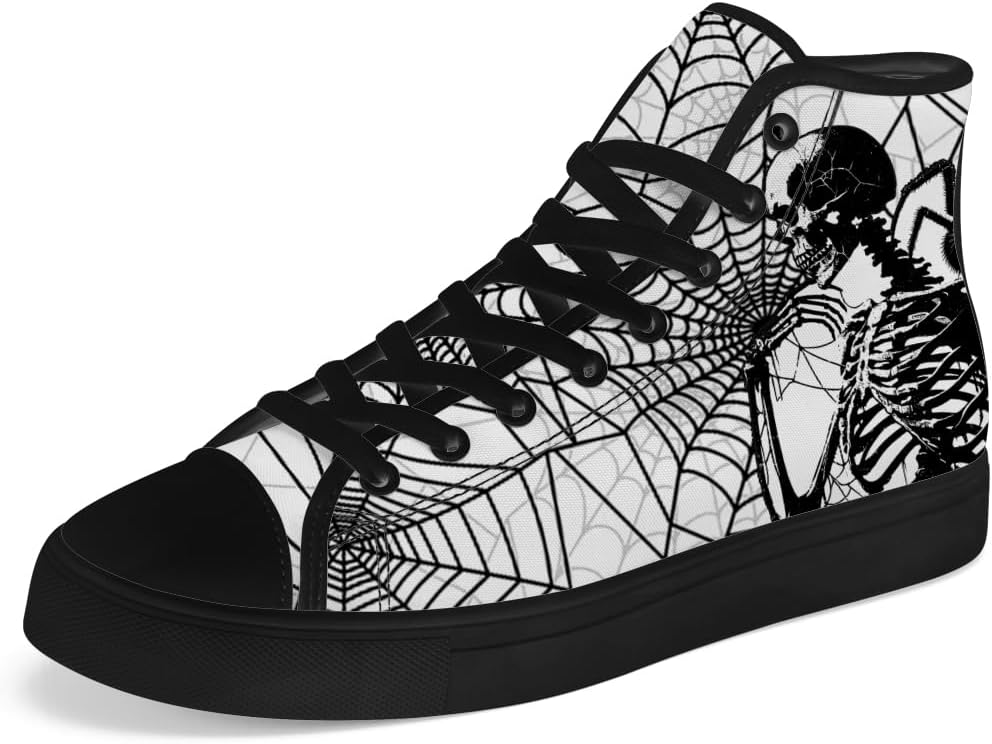 Мужские и женские высокие кеды с черепом на шнуровке, готические высокие кеды, повседневная обувь Chebing, серый
Мужские и женские высокие кеды с черепом на шнуровке, готические высокие кеды, повседневная обувь Chebing, серый