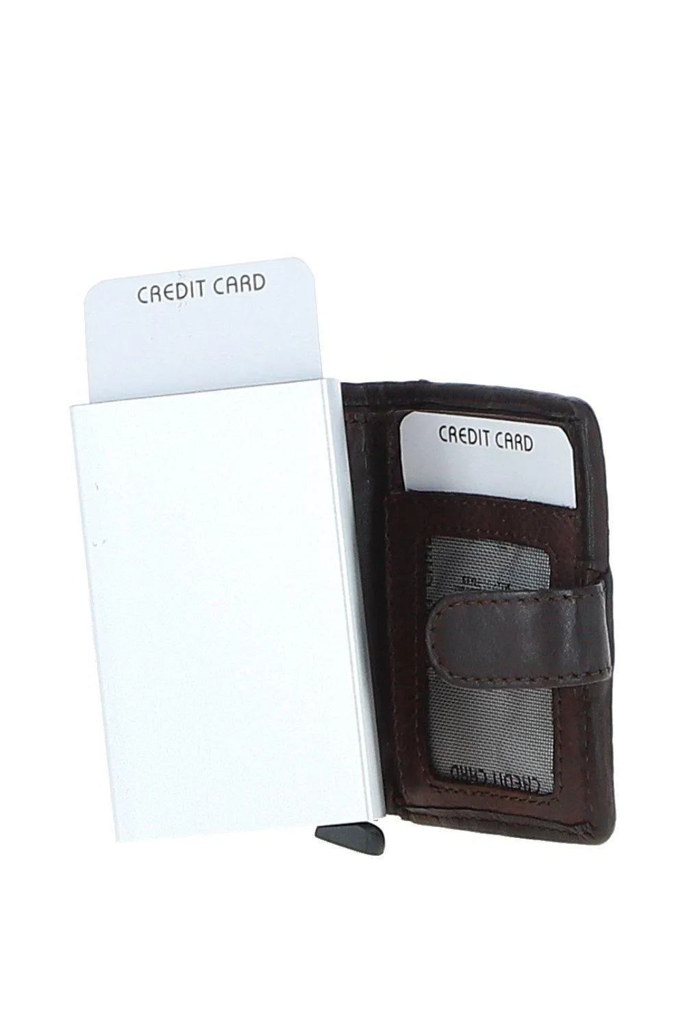 Чехол-кошелек для карточек 'La Perfetto' из металла и плетеной кожи Ashwood Leather, коричневый
Чехол-кошелек для карточек 'La Perfetto' из металла и плетеной кожи Ashwood Leather, коричневый