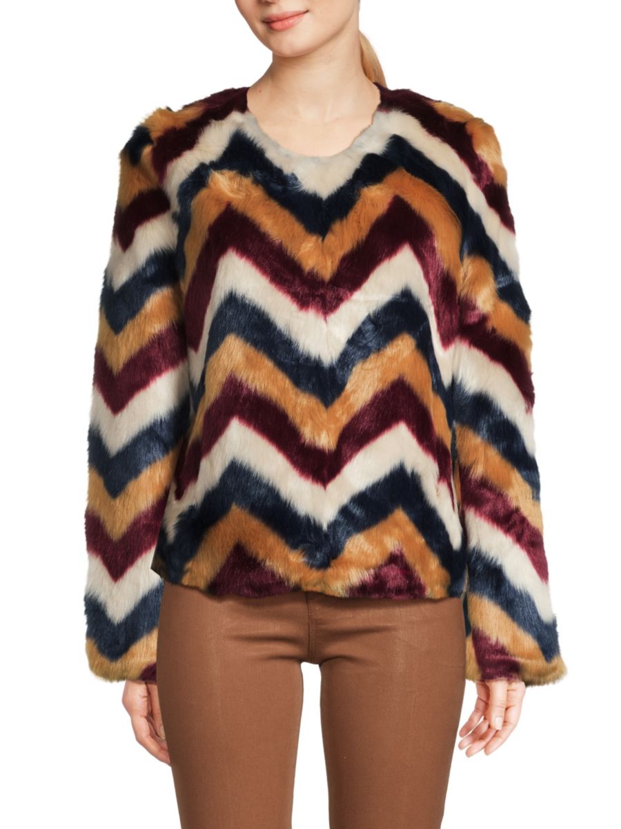 Куртка из искусственного меха с шевронным узором Unreal Fur, разноцветный
Куртка из искусственного меха с шевронным узором Unreal Fur, разноцветный