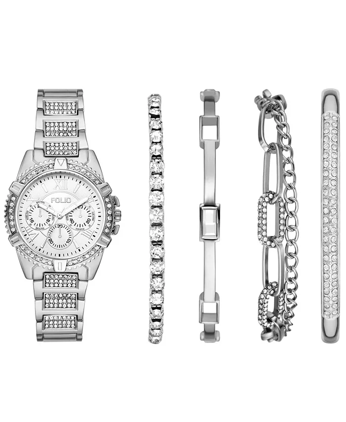 Женские часы с тремя стрелками, серебристый сплав, 35 мм Folio
Женские часы с тремя стрелками, серебристый сплав, 35 мм Folio