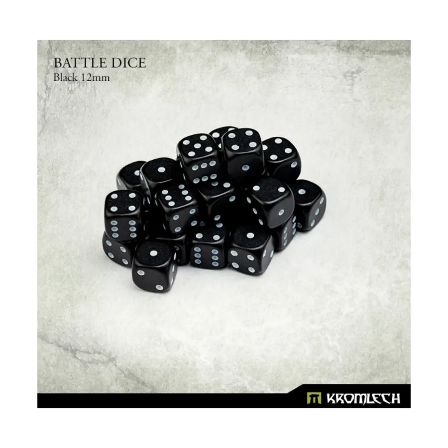 d6 Черный с белым — Мини-боевые кубики (25), Battle Dice (Kromlech)
d6 Черный с белым — Мини-боевые кубики (25), Battle Dice (Kromlech)