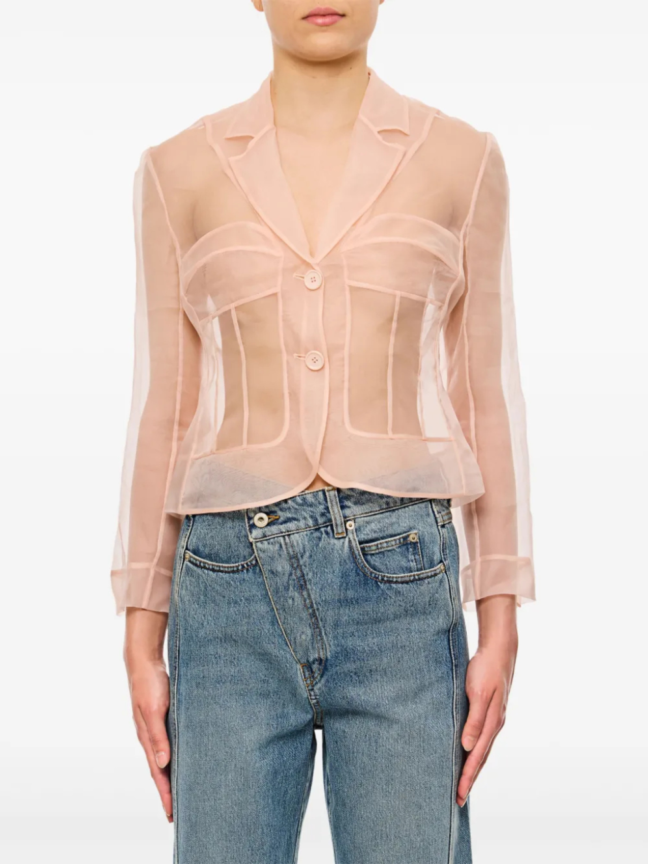 Приталенный пиджак Simone Rocha, розовый 
Приталенный пиджак Simone Rocha, розовый