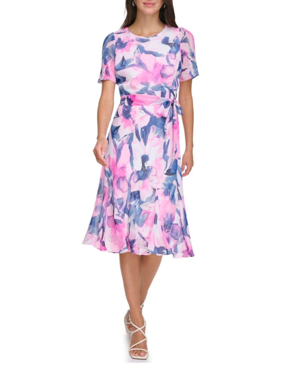 Платье миди из шифона с цветочным принтом DKNY, цвет Powder Pink
Платье миди из шифона с цветочным принтом DKNY, цвет Powder Pink