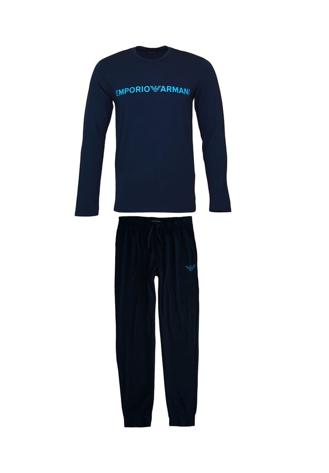 Пижама из органического хлопка с мегалоготипом Emporio Armani, синий
Пижама из органического хлопка с мегалоготипом Emporio Armani, синий