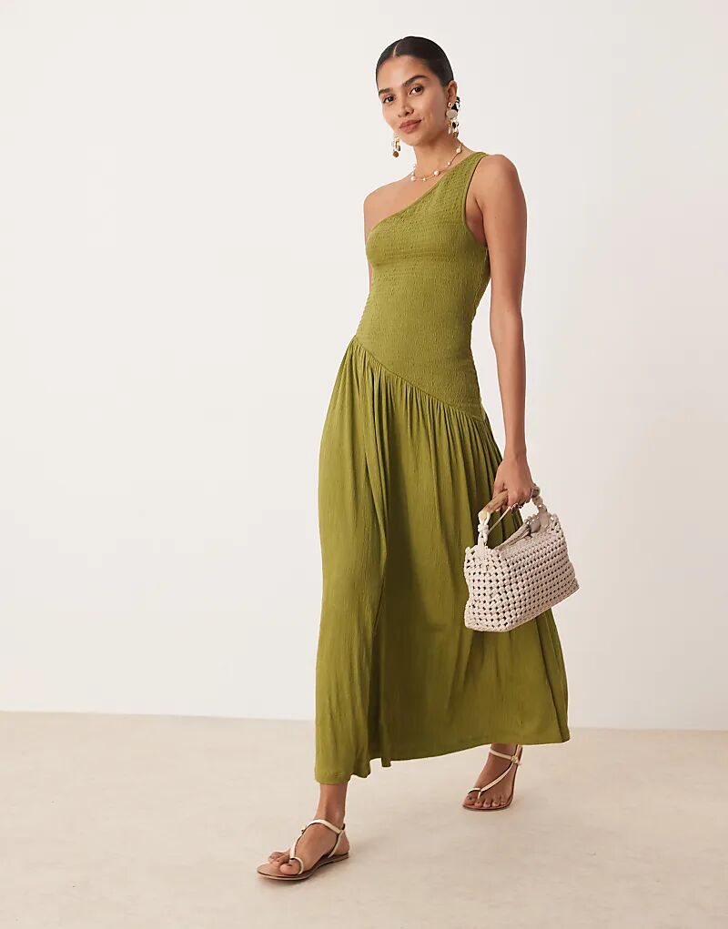 Платье миди ASOS DESIGN с жатым лифом, асимметричным кроем и заниженной талией на одно плечо, оливково-зеленого цвета
Платье миди ASOS DESIGN с жатым лифом, асимметричным кроем и заниженной талией на одно плечо, оливково-зеленого цвета