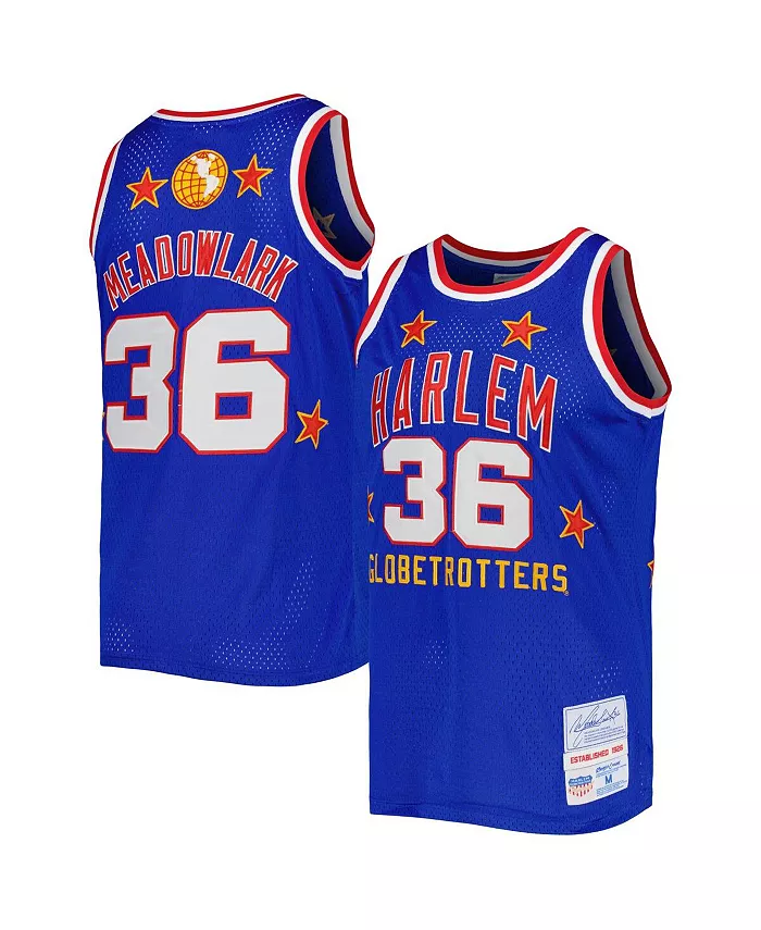 Мужская баскетбольная майка Swingman Meadowlark Lemon Royal Harlem Globetrotters Rings & Crwns
Мужская баскетбольная майка Swingman Meadowlark Lemon Royal Harlem Globetrotters Rings & Crwns