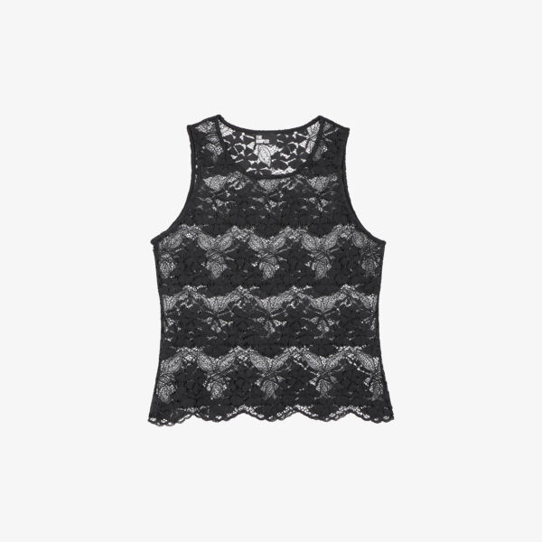 Облегающий топ из эластичного кружева с фестончатой отделкой The Kooples, черный
Облегающий топ из эластичного кружева с фестончатой отделкой The Kooples, черный