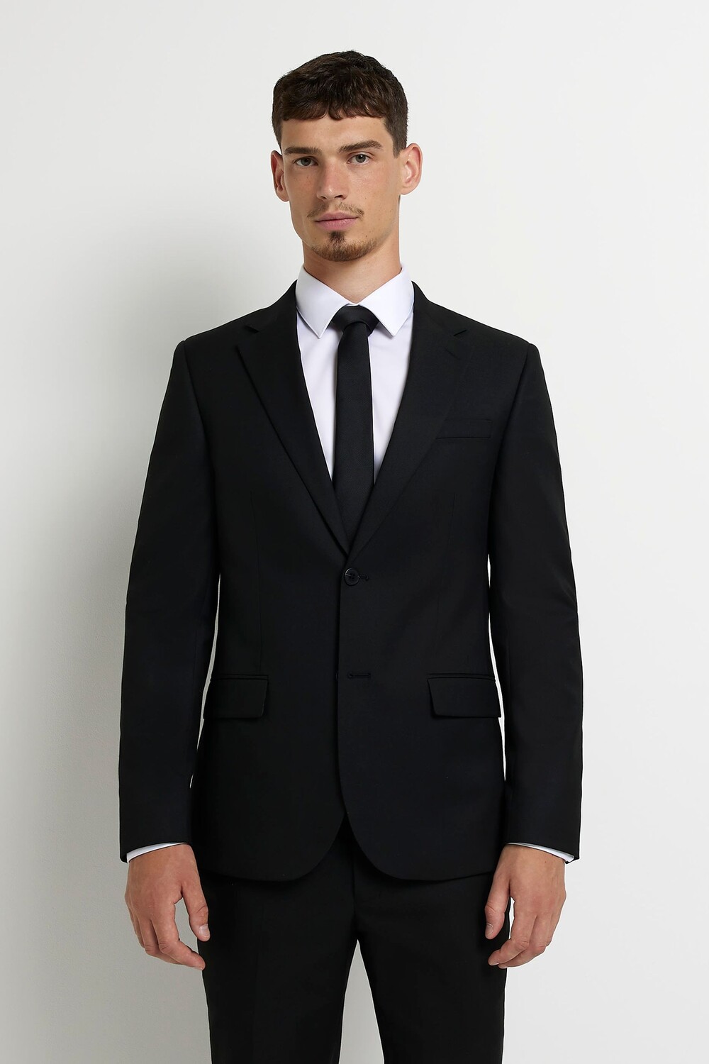 Узкий пиджак из твила River Island, черный
Узкий пиджак из твила River Island, черный