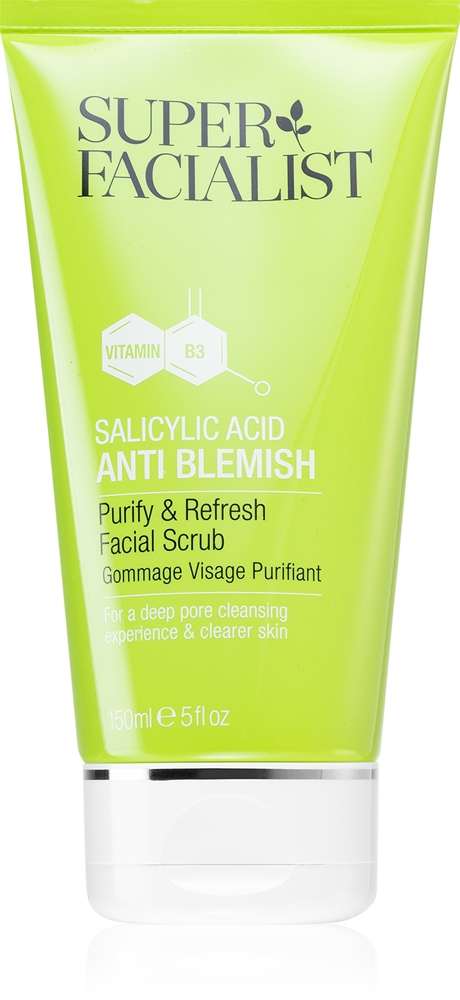 Мягкий скраб для лица с салициловой кислотой против пятен для жирной и проблемной кожи Super Facialist, 150 мл
Мягкий скраб для лица с салициловой кислотой против пятен для жирной и проблемной кожи Super Facialist, 150 мл