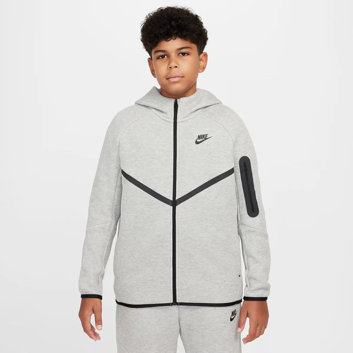 Спортивная одежда Tech Fleece Nike Детская толстовка, серый 
Спортивная одежда Tech Fleece Nike Детская толстовка, серый