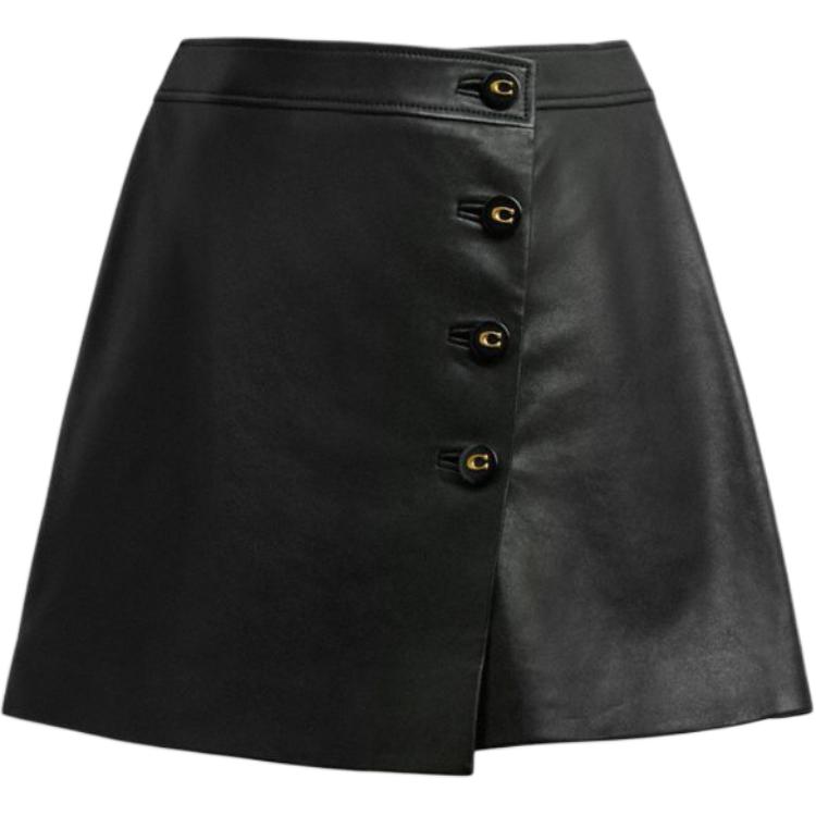 COACH Кожаная короткая юбка женская black
COACH Кожаная короткая юбка женская black