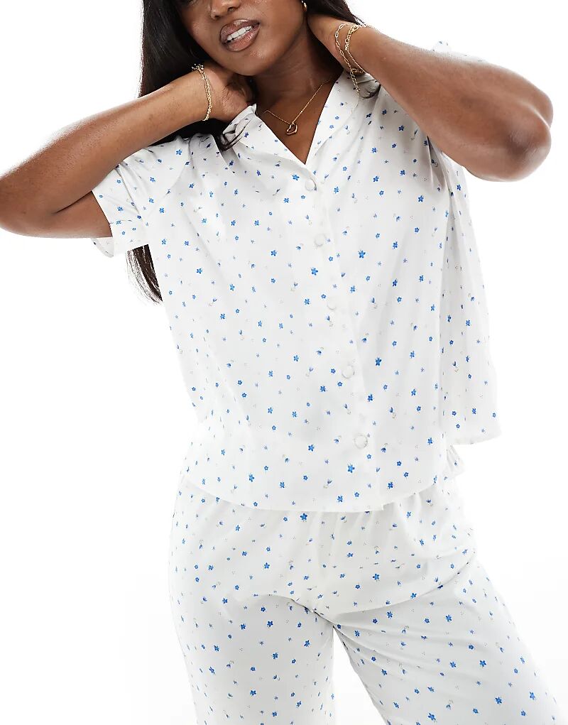 Пижамная рубашка Revere цвета слоновой кости с мелким цветочным узором Mix & Match Boux Avenue
Пижамная рубашка Revere цвета слоновой кости с мелким цветочным узором Mix & Match Boux Avenue