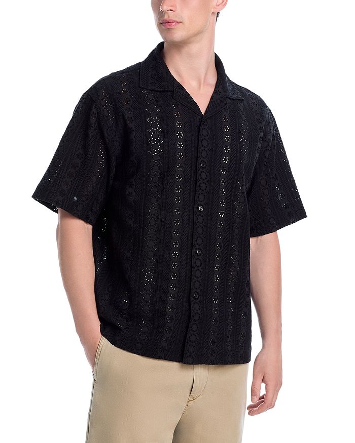 Рубашка Espino свободного кроя HUGO, черный 
Рубашка Espino свободного кроя HUGO, черный