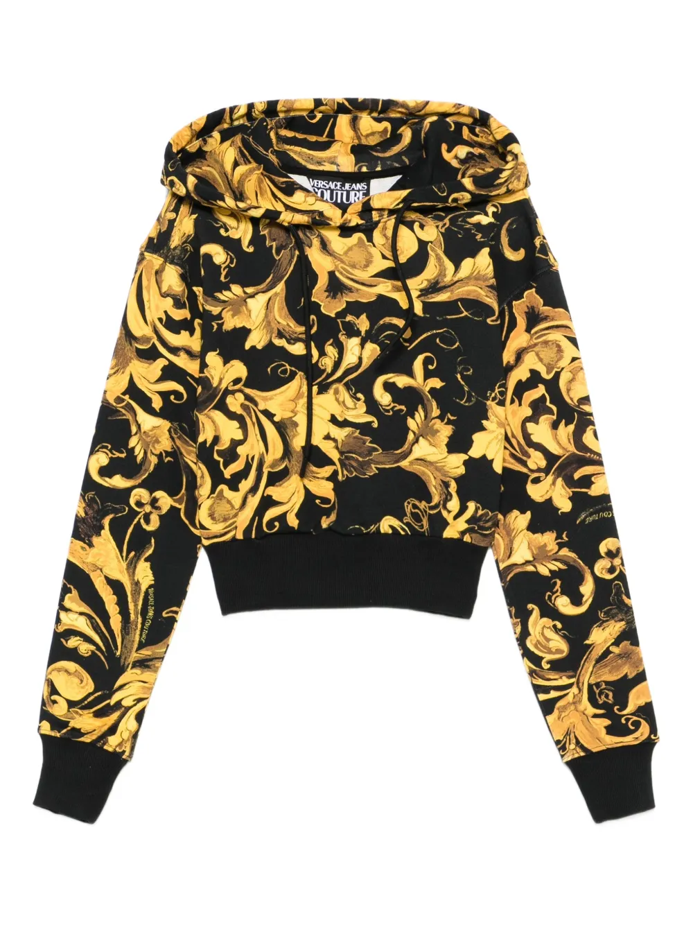 Худи с принтом Barocco Versace Jeans Couture, черный 
Худи с принтом Barocco Versace Jeans Couture, черный