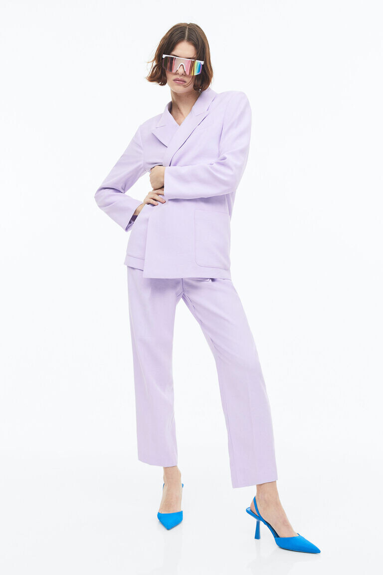 Брюки длиной до щиколотки H&M, фиолетовый
Брюки длиной до щиколотки H&M, фиолетовый