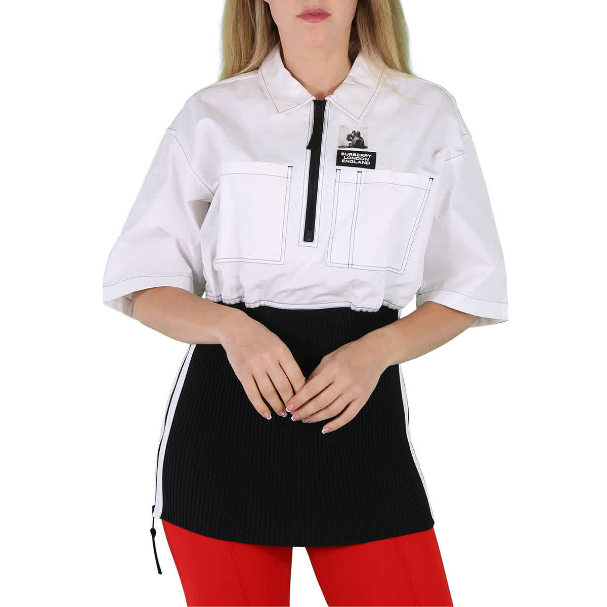 Burberry Ladies Оптик Уайт Вязаная Вставка Короткий Рукав Рубашка, белый
Burberry Ladies Оптик Уайт Вязаная Вставка Короткий Рукав Рубашка, белый