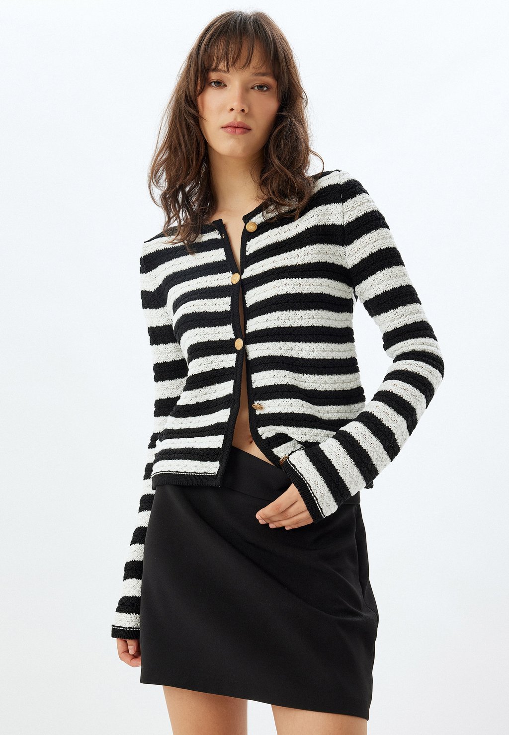 Кардиган Koton, черный 
Кардиган Koton, черный