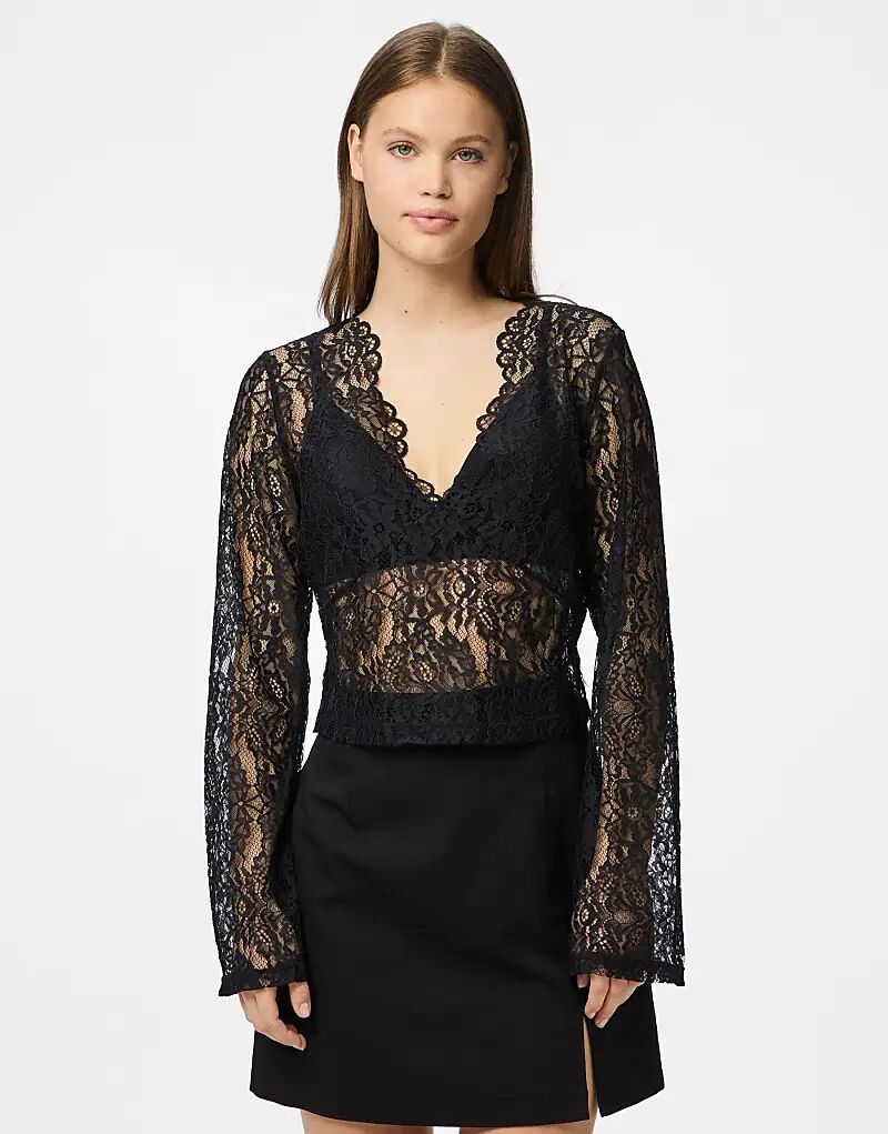 Топ с длинными рукавами Pieces черного цвета
Топ с длинными рукавами Pieces черного цвета