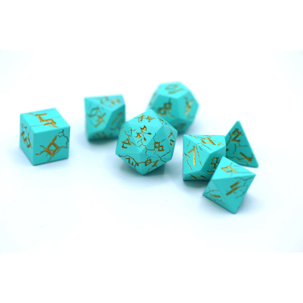 Аксессуары Hymgho Premium Gaming Metal Barbarian Dice Set: Chrome Turquoise w/ Gold (7) 
Аксессуары Hymgho Premium Gaming Metal Barbarian Dice Set: Chrome Turquoise w/ Gold (7)