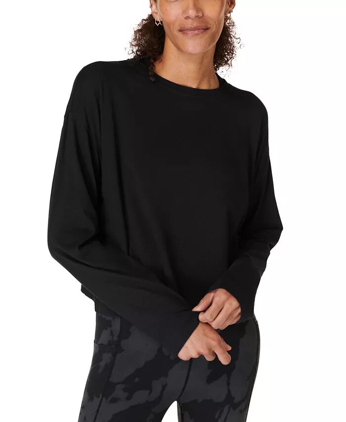 Женская укороченная футболка Essential с длинным рукавом Sweaty Betty, черный
Женская укороченная футболка Essential с длинным рукавом Sweaty Betty, черный