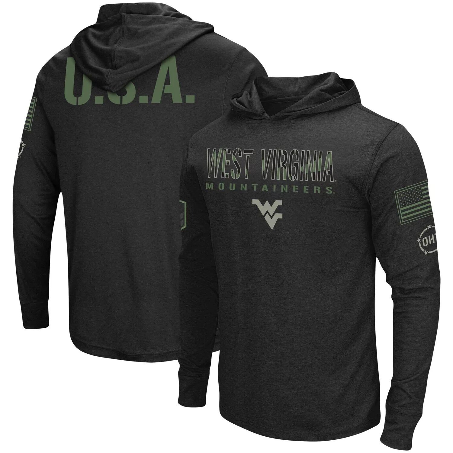 Мужская черная футболка с длинным рукавом с капюшоном West Virginia Mountaineers OHT Military Appreciation Colosseum, Черный, Мужская черная футболка с длинным рукавом с капюшоном West Virginia Mountaineers OHT Military Appreciation Colosseum
Мужская черная футболка с длинным рукавом с капюшоном West Virginia Mountaineers OHT Military Appreciation Colosseum, Черный, Мужская черная футболка с длинным рукавом с капюшоном West Virginia Mountaineers OHT Military Appreciation Colosseum
