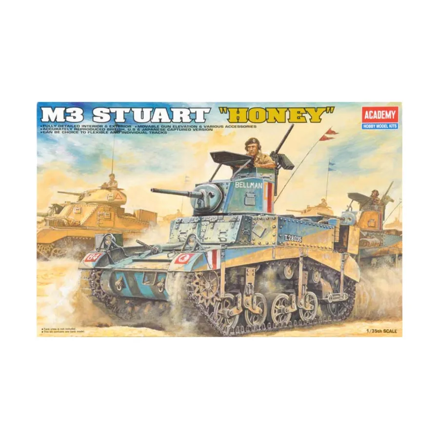 М3 Стюарт «Милая», WWII Model Kit (1:35) (Academy Hobby)
М3 Стюарт «Милая», WWII Model Kit (1:35) (Academy Hobby)