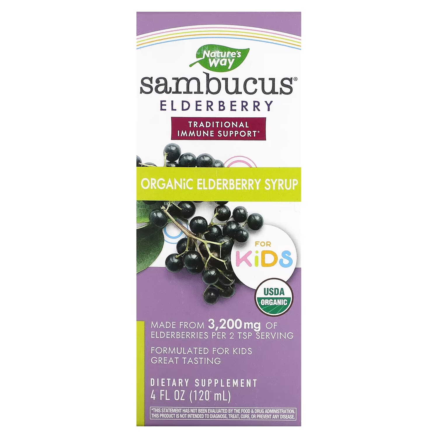 Органический сироп Nature's Way Sambucus for Kids из бузины, 120 мл
Органический сироп Nature's Way Sambucus for Kids из бузины, 120 мл