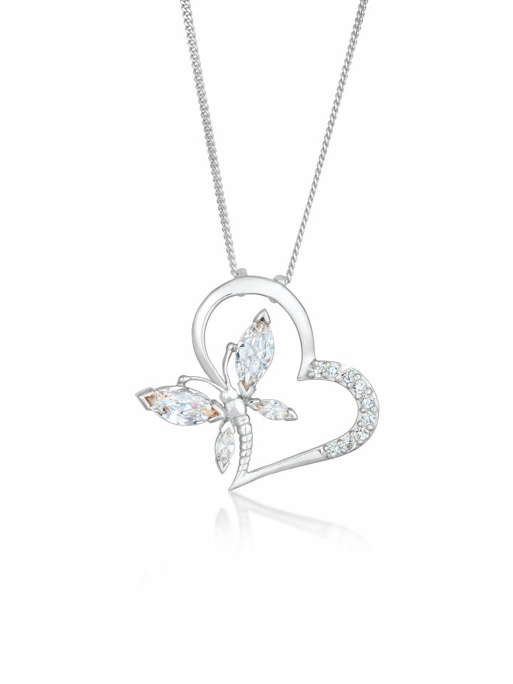 Elli Колье из серебра 925 пробы: сердце и белая бабочка
Elli Колье из серебра 925 пробы: сердце и белая бабочка