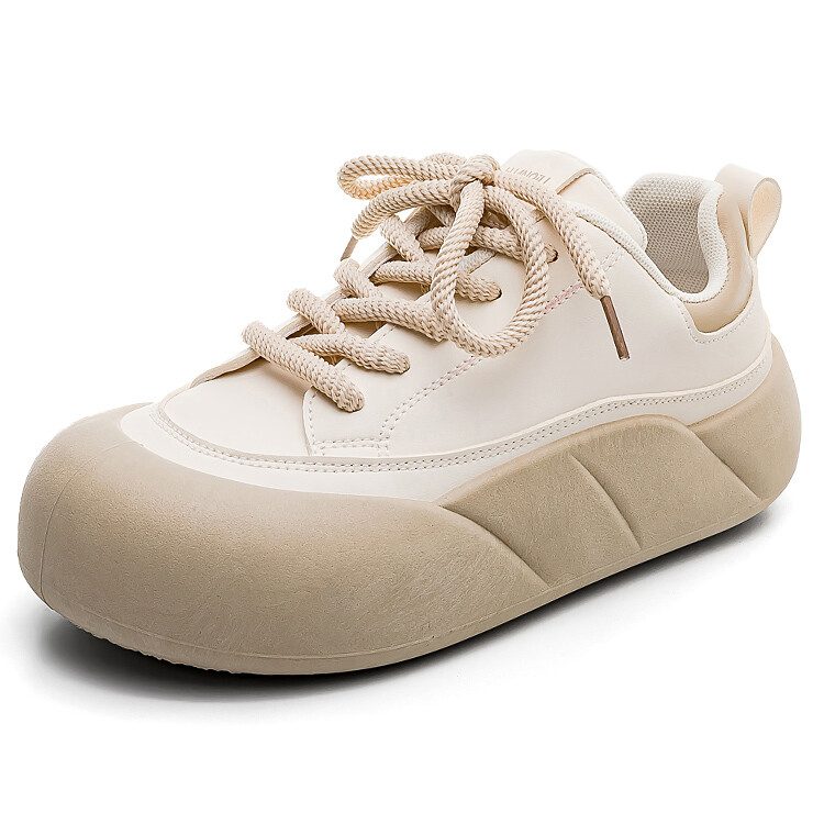 Кеды, скейтборд обувь женская низкая бежево-коричневый Huanqiu 
Кеды, скейтборд обувь женская низкая бежево-коричневый Huanqiu