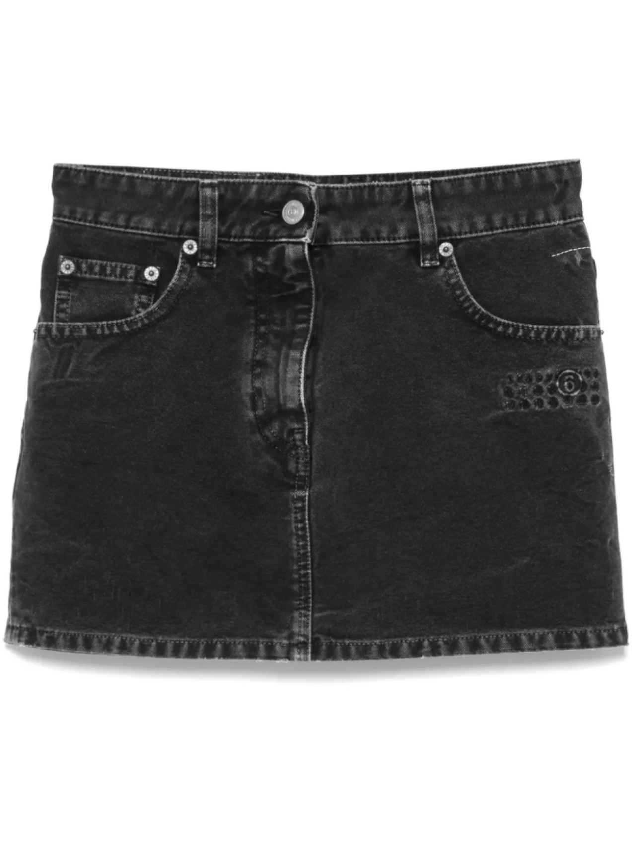 MM6 Maison Margiela джинсовая юбка мини, черный
MM6 Maison Margiela джинсовая юбка мини, черный