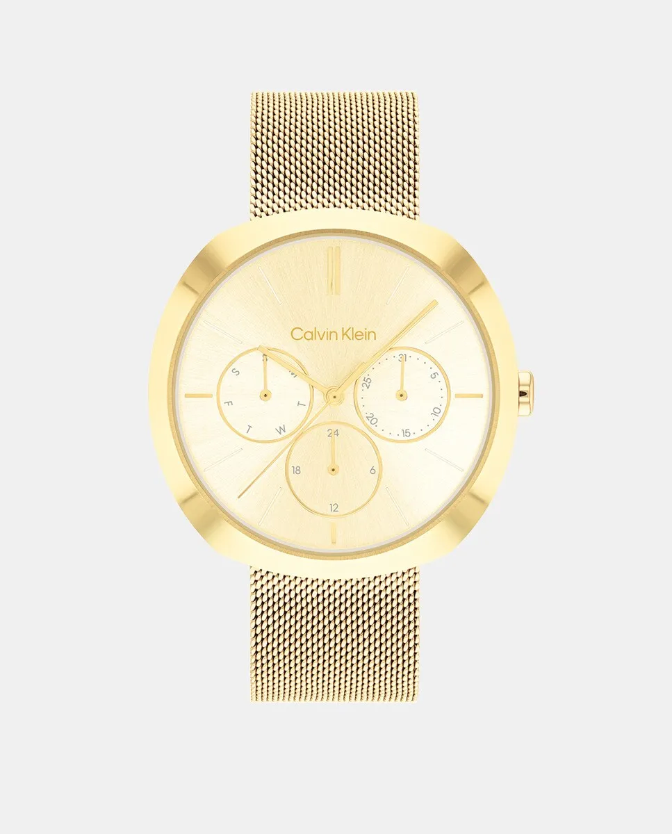 CK Shape 25200339 Многофункциональные женские часы с золотой стальной сеткой Calvin Klein, золотой
CK Shape 25200339 Многофункциональные женские часы с золотой стальной сеткой Calvin Klein, золотой