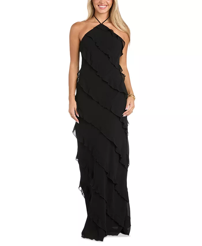 Юношеское многоярусное шифоновое платье с оборками Morgan & Company, черный
Юношеское многоярусное шифоновое платье с оборками Morgan & Company, черный