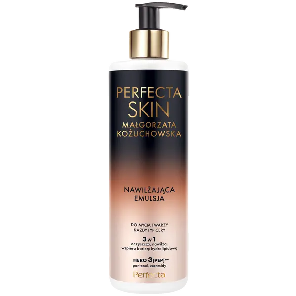 Увлажняющая эмульсия для умывания лица 3 в 1, 300 мл Perfecta Skin małgorzata kożuchowska
Увлажняющая эмульсия для умывания лица 3 в 1, 300 мл Perfecta Skin małgorzata kożuchowska