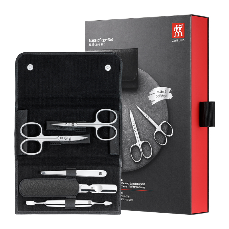 Многофункциональные мини-ножницы, кусачки для ногтей, пилочка и набор для ухода за ногтями из пяти предметов ZWILLING, черный
Многофункциональные мини-ножницы, кусачки для ногтей, пилочка и набор для ухода за ногтями из пяти предметов ZWILLING, черный