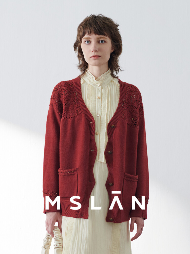 Кардиган вязаный MSlan в стиле ретро, красный
Кардиган вязаный MSlan в стиле ретро, красный