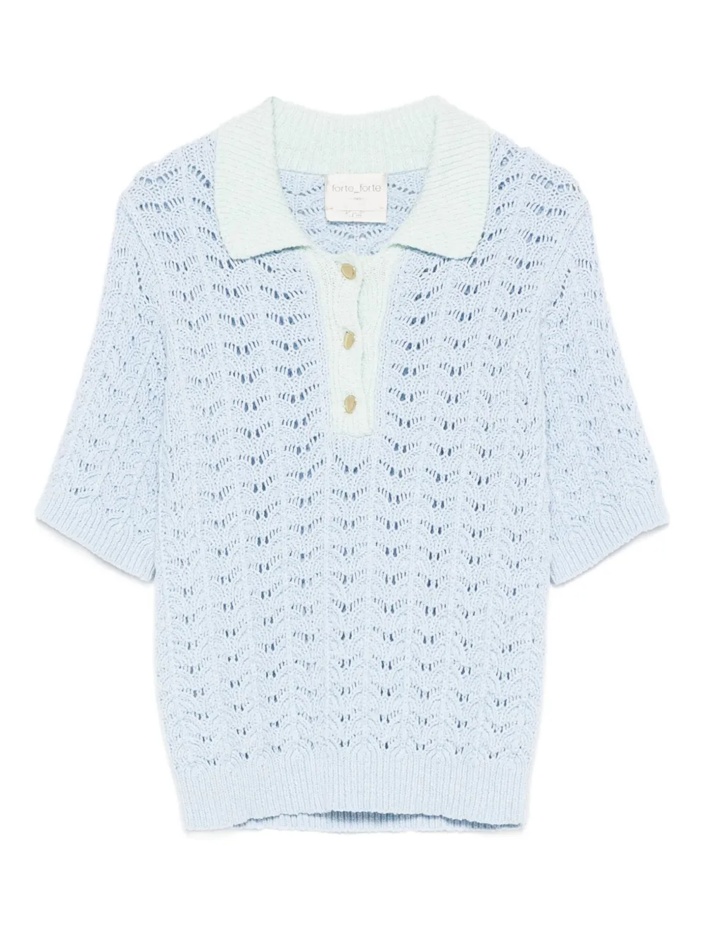 Рубашка поло в технике кроше Forte Forte, синий
Рубашка поло в технике кроше Forte Forte, синий