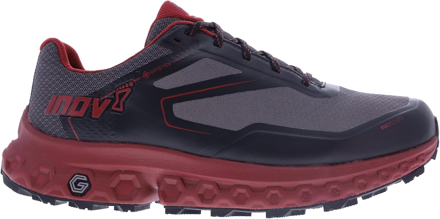 Мужские походные кроссовки INOV8 RocFly G 350 Gore-TEX с амортизацией, бордовый/темно-серый
Мужские походные кроссовки INOV8 RocFly G 350 Gore-TEX с амортизацией, бордовый/темно-серый
