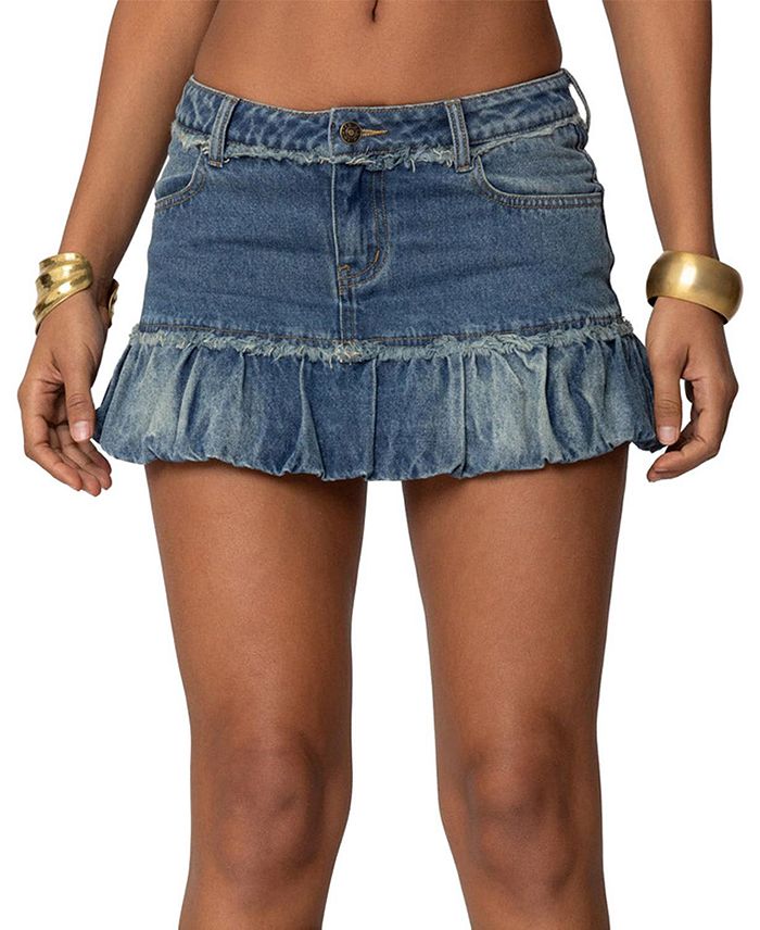 Джимовая мини-юбка с пузырчатым подолом Edikted, синий
Джимовая мини-юбка с пузырчатым подолом Edikted, синий