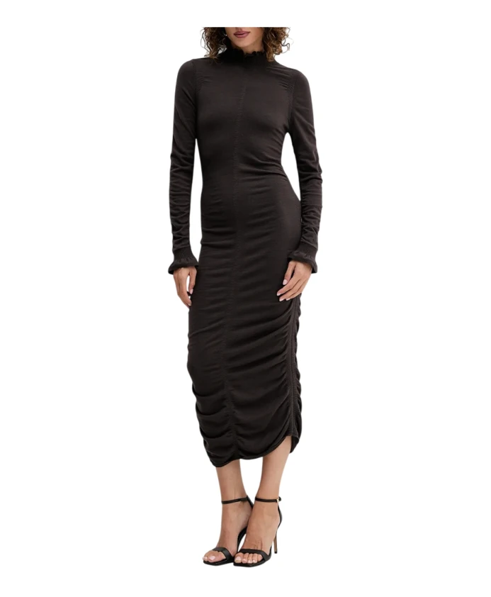 Элегантное длинное платье с высоким воротником Twinset, коричневый
Элегантное длинное платье с высоким воротником Twinset, коричневый