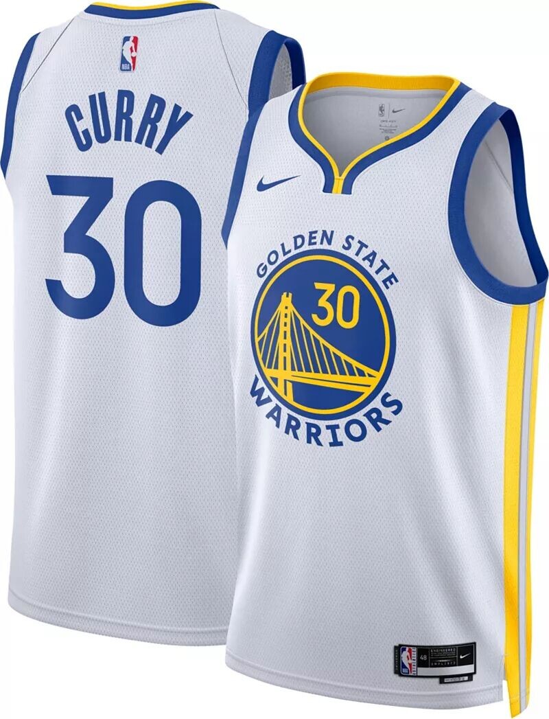 Мужская белая майка Nike Golden State Warriors Stephen Curry #30 Dri-FIT Swingman
Мужская белая майка Nike Golden State Warriors Stephen Curry #30 Dri-FIT Swingman