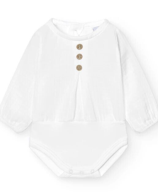 Комплект из 2 детских боди с длинными рукавами и планками на пуговицах Babidú, белый
Комплект из 2 детских боди с длинными рукавами и планками на пуговицах Babidú, белый