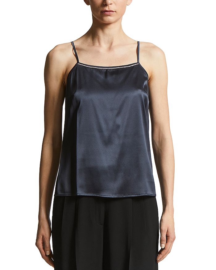 Шелковая блузка-камисоль с квадратным вырезом Peserico, синий
Шелковая блузка-камисоль с квадратным вырезом Peserico, синий