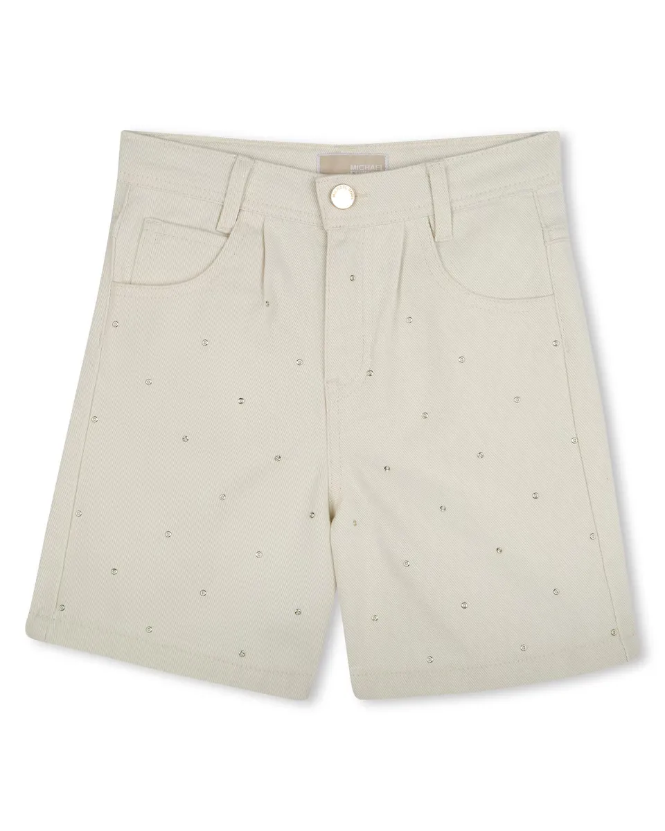 Хлопковые шорты для девочек с пятью карманами Michael Kors, цвет Crema
Хлопковые шорты для девочек с пятью карманами Michael Kors, цвет Crema