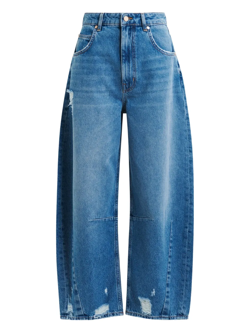 Джинсы-бочонки из хлопка с перекрученными швами Essentiel Antwerp, синий
Джинсы-бочонки из хлопка с перекрученными швами Essentiel Antwerp, синий